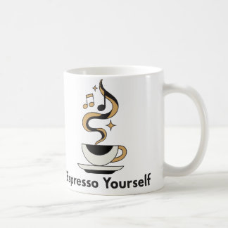 Drücken Sie sich selbst aus Kaffeetasse