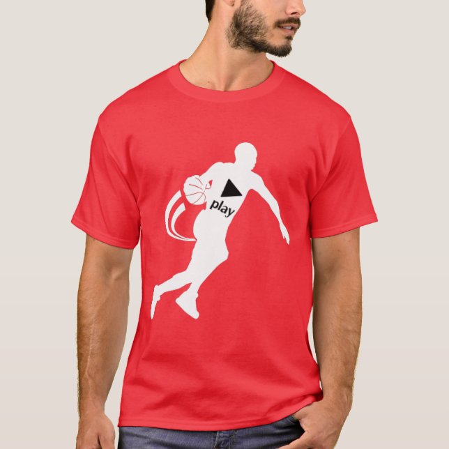 DRÜCKEN SIE SPIEL-BASKETBALL-T - SHIRT (Vorderseite)