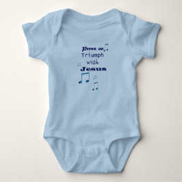 Drücken Sie Triumph mit Jesus Music Design Baby Strampler