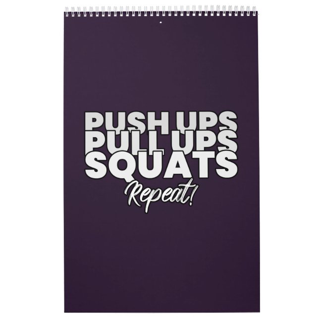 Drücken Sie UPS Pull UPS Squats Wiederholen! Kalender (Titelbild)
