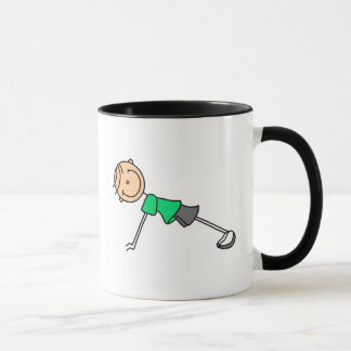 Drücken Sie Ups Strichmännchen-Tasse Tasse