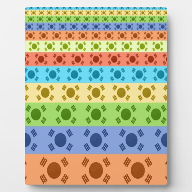 Drucken von mehrfarbigen koreanischen Flaggen Fotoplatte (Vorderseite)