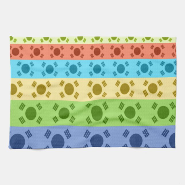 Drucken von mehrfarbigen koreanischen Flaggen Geschirrtuch (Horizontal)