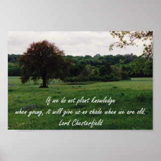 Drucken von Wissen Poster