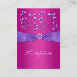 DRUCKER RIBBON Fuchsia Lila Verschlusskarte Begleitkarte