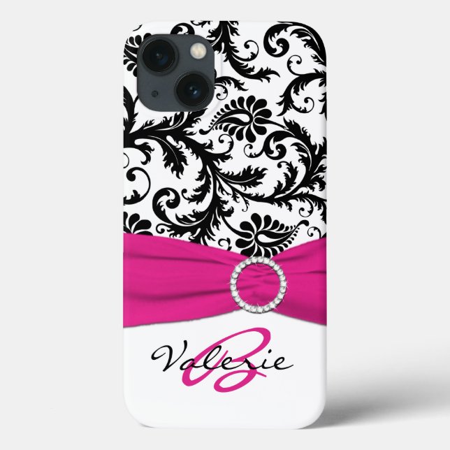 DRUCKER RIBBON rosa, schwarz, weiß Case-Mate iPhone Hülle (Rückseite)