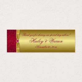 DRUCKER RIBBON Rot, Gold Floral Gefallen Tag 2