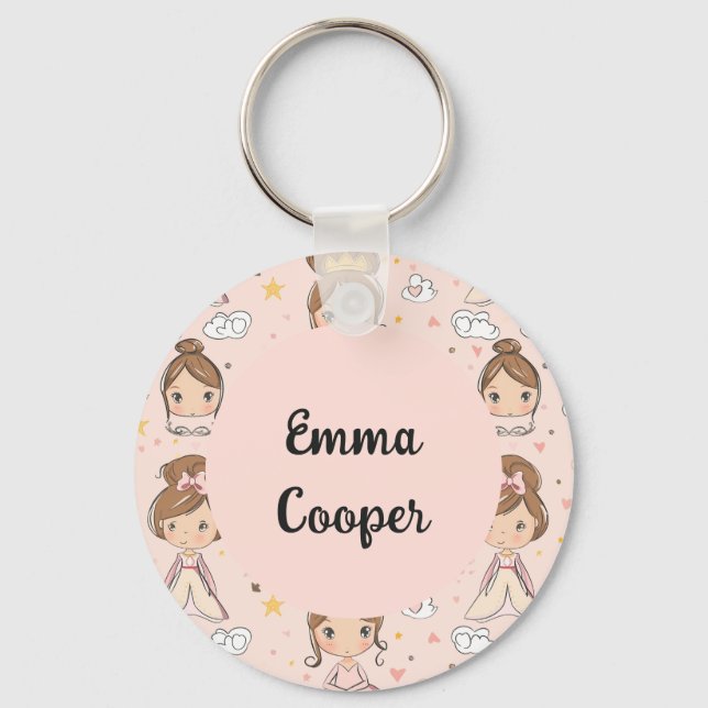 Druckereien & Herz-weiche Pastelle Kinder Schlüsselanhänger (Vorderseite)