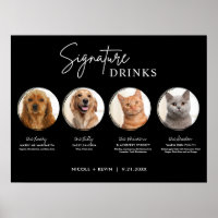 Druckfähige Haustiere Unterschrift Getränke Hochze