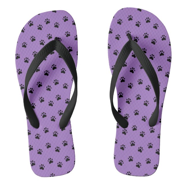 Druckfarben Lila (4) Flip Flops (Fußbett)