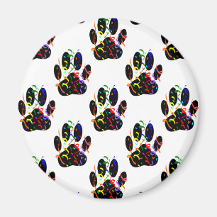 Druckfarben und Party Streamer-Muster Magnet