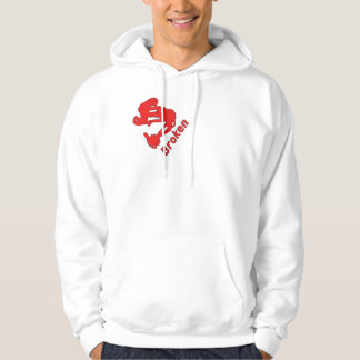 Druckfehler gebrochener Hoodie