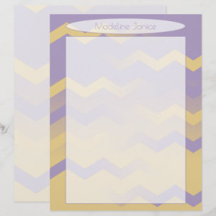 Druckformatlavender und Zickzack Stationery Briefbogen