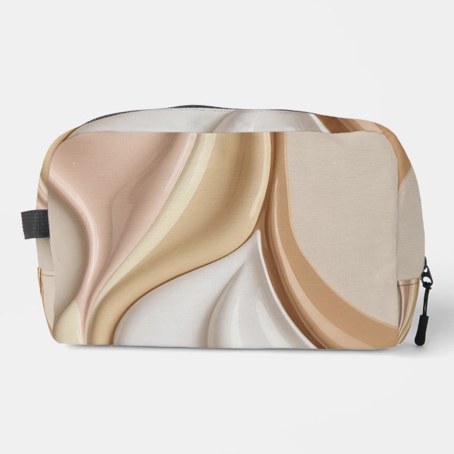 Druckgeschraubtasche in stylischer Grafik Waschbeutel (Vorderseite)