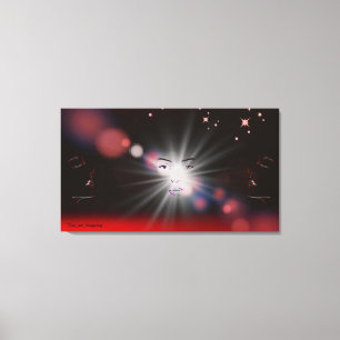 Druckgestänge aus gestuften Canvas Leinwanddruck