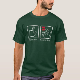 Druckknopf, empfangen Speck - Speck-Zufuhr T-Shirt