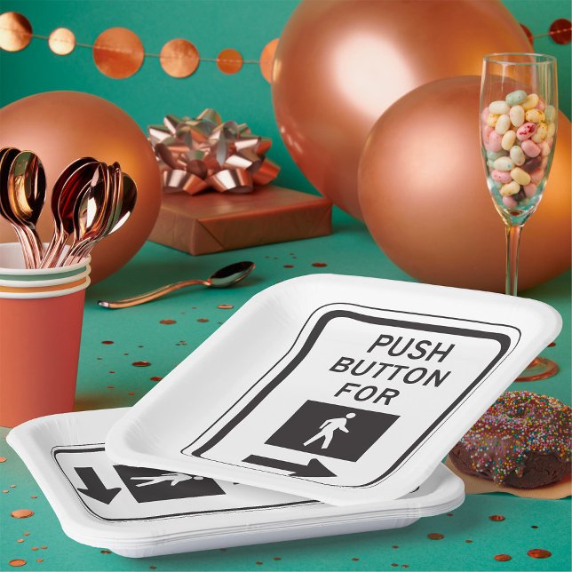 Druckknopf für Fußgängerüberquerung Pappteller (Von Creator hochgeladen)