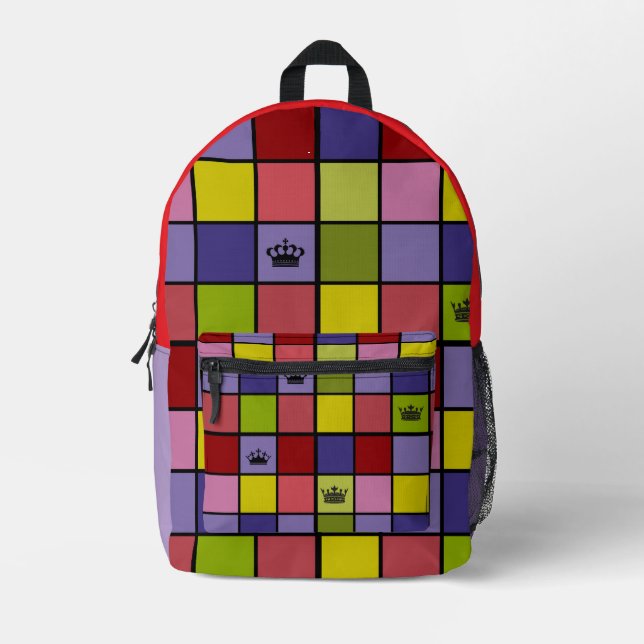 Druckknopfbeutel Bedruckter Rucksack (Vorderseite)