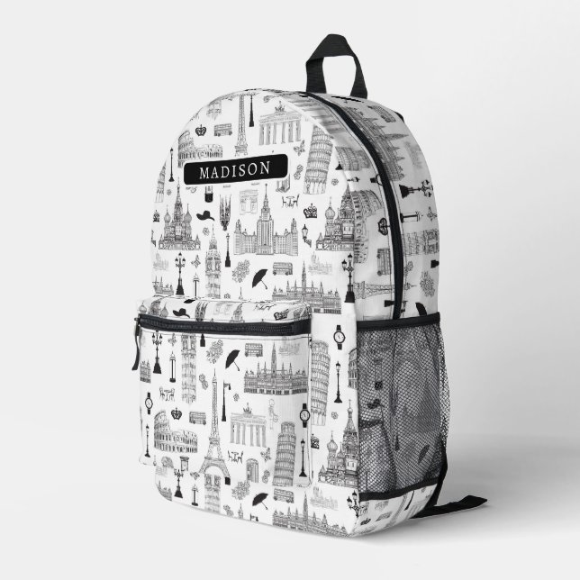 Druckknopfbeutel Bedruckter Rucksack (Rückseitige Ecke Rechts)