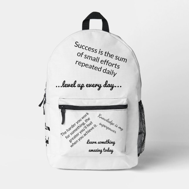 Druckknopfbeutel Bedruckter Rucksack (Vorderseite)