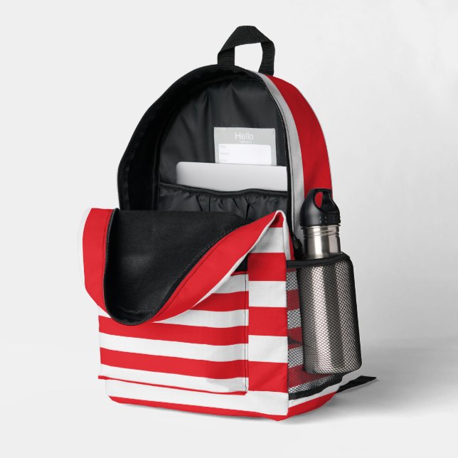 Druckknopfbeutel Bedruckter Rucksack (Rückseitige Ecke links (Offen) )