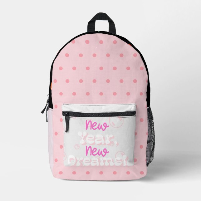 Druckknopfbeutel Bedruckter Rucksack (Vorderseite)