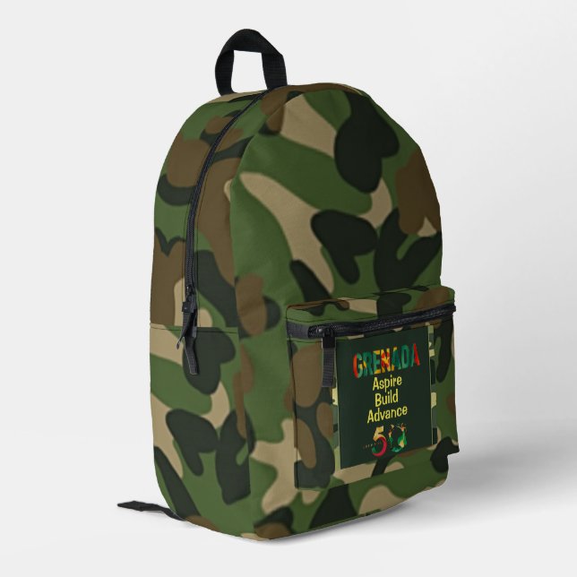 Druckknopfbeutel Bedruckter Rucksack (Rückseitige Ecke links)