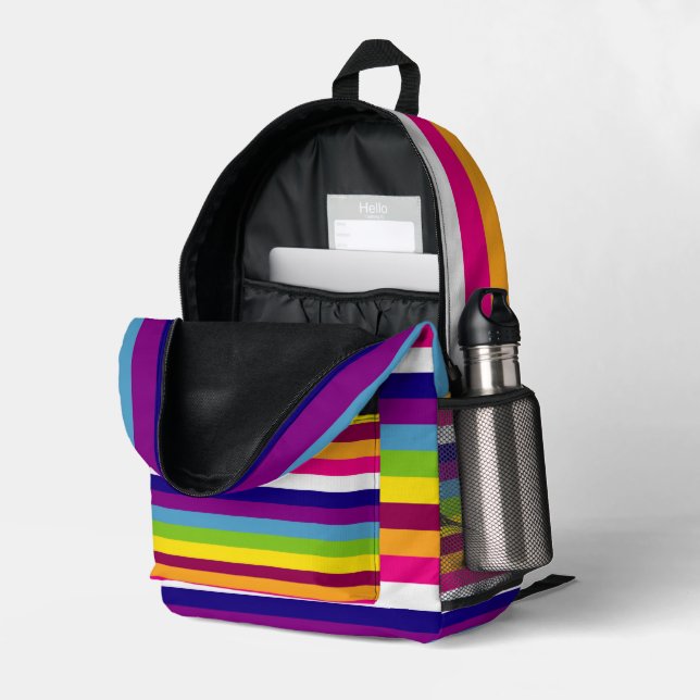 Druckknopfbeutel Bedruckter Rucksack (Rückseitige Ecke links (Offen) )