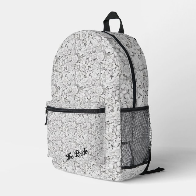 Druckknopfbeutel Bedruckter Rucksack (Rückseitige Ecke Rechts)
