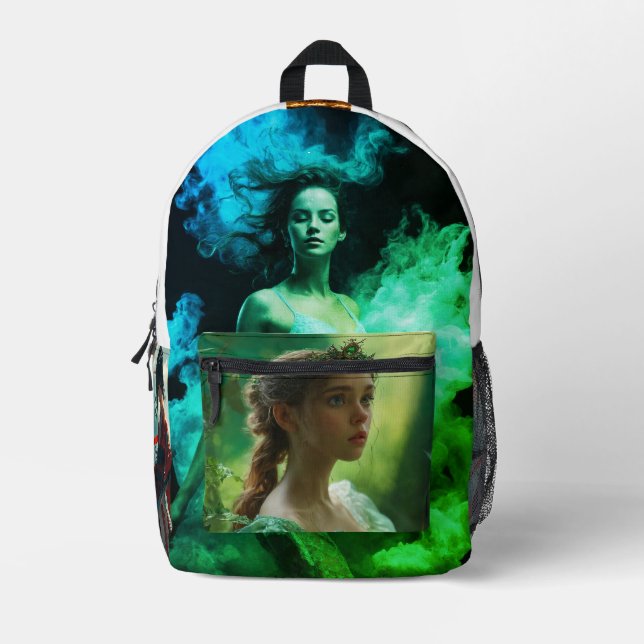 Druckknopfbeutel Bedruckter Rucksack (Vorderseite)