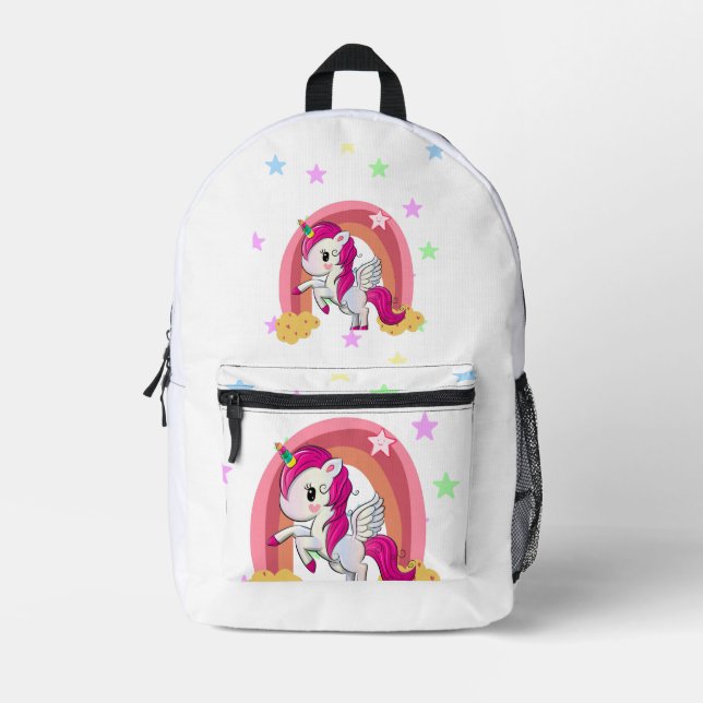 Druckknopfbeutel Bedruckter Rucksack (Vorderseite)