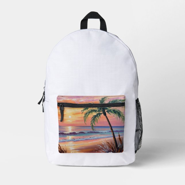 Druckknopfbeutel Bedruckter Rucksack (Vorderseite)