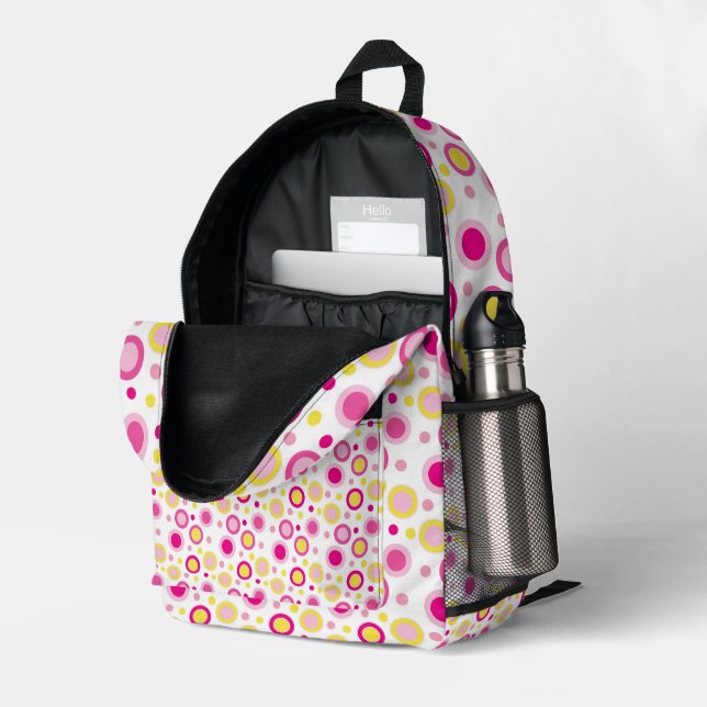 Druckknopfbeutel Bedruckter Rucksack (Rückseitige Ecke links (Offen) )