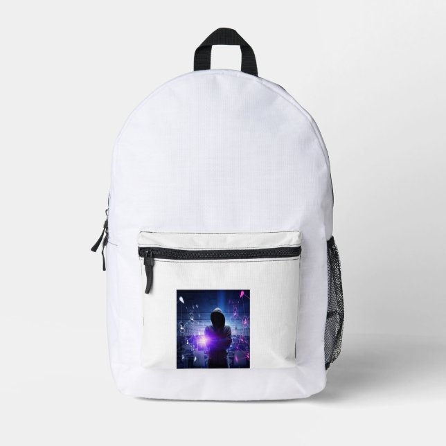 Druckknopfbeutel Bedruckter Rucksack (Vorderseite)