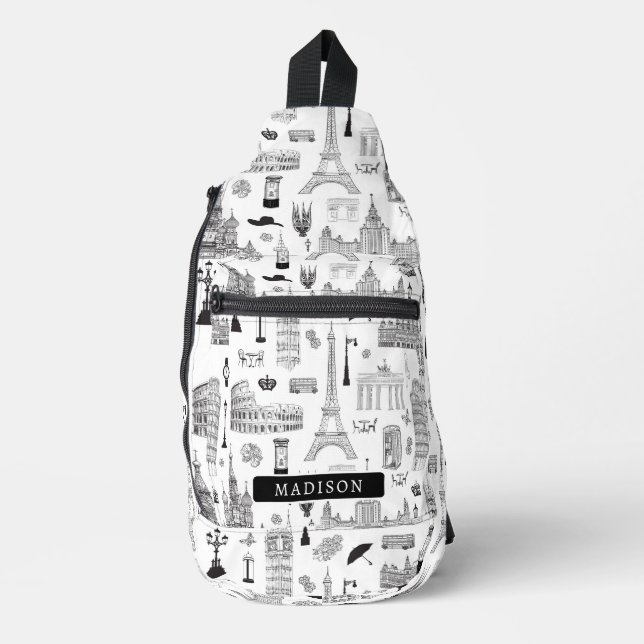 Druckknopfbeutel Crossbody Bag (Vorderseite)