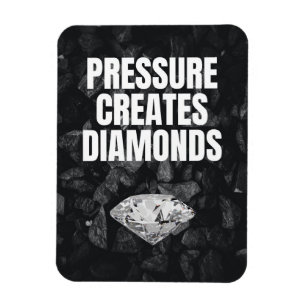 Druckkreationen Diamanten - Motivierend Magnet