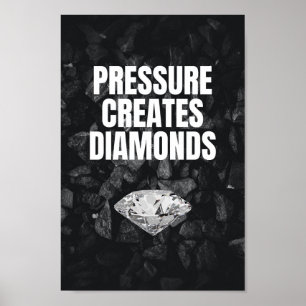 Druckkreationen Diamanten - Motivierend Poster