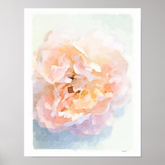 Druckkunst des Pink Peony Poster