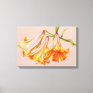Druckmedium "Lilies", feine botanische Leinwand