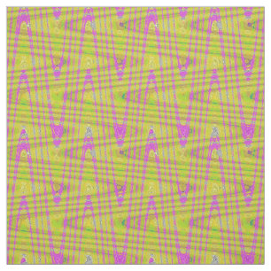 Druckmuster aus Hot Pink Fuschia Gelb Wave Stoff