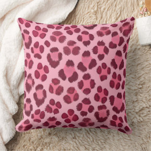 Druckmuster aus rosa Leopard Kissen