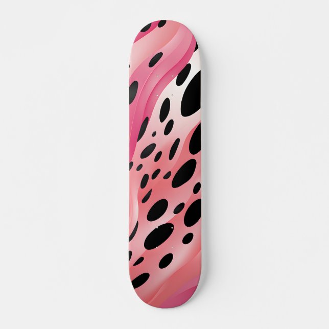 Druckmuster aus rosa Leopard Skateboard (Vorne)