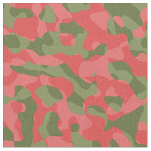 Druckmuster aus rosa und grünem Camouflage Stoff
