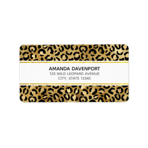 Druckmuster aus Wild & Exotic Leopard Adressaufkleber