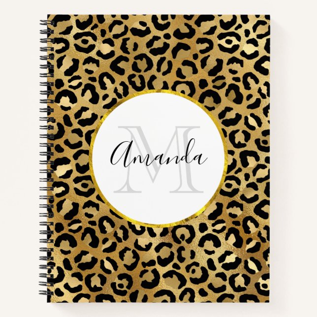 Druckmuster aus Wild & Exotic Leopard Notizbuch (Vorderseite)