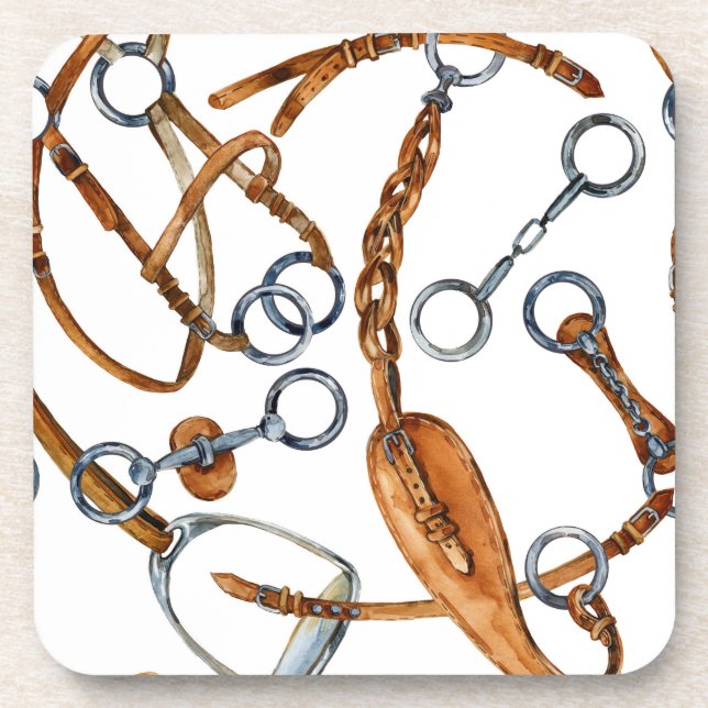 Druckmuster für Pferde Getränkeuntersetzer (Vorderseite)