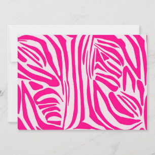 Druckmuster mit rosa Zebrastreifen Einladung