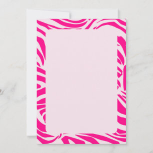 Druckmuster mit rosa Zebrastreifen Einladung