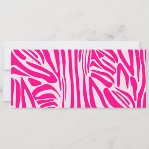 Druckmuster mit rosa Zebrastreifen Feiertagskarte