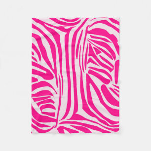 Druckmuster mit rosa Zebrastreifen Fleecedecke